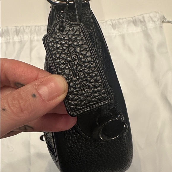 Coach Luna Shoulder Bag in Black & Pewter - Picture 10 of 16